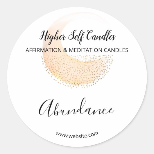 Fire Logo White Candle Product Labels (Voorkant)