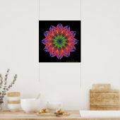 Fire Lotus Mandala Poster (Keuken)