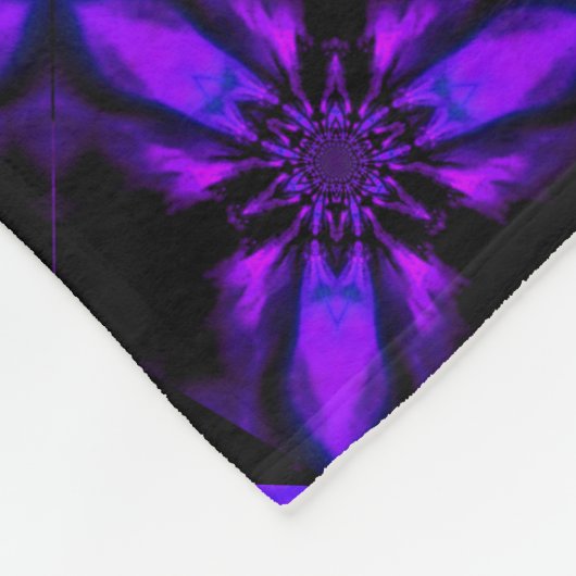 Fire Lotus Paars 1 Fleece Deken (Hoek)