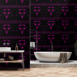 Fire Lotus Paars en Sinaasappel 1 Behang