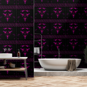 Fire Lotus Paars en Sinaasappel 1 Behang