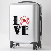 Fire Love [1 zwart/rood] Sticker (Koffer)