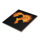 Fire Love Heart Tegeltje (Zijkant)