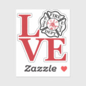 FIRE LOVE Maltese met stationnummer [FL9] Sticker (Vel)