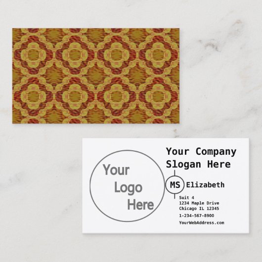 Fire Love Ring Pattern Visitekaartje (Voorkant / Achterkant)