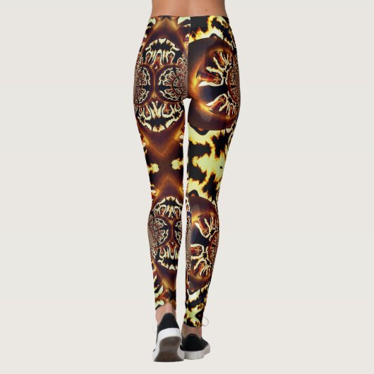 Fire Magic Custom Leggings Fractal Art (Achterkant)
