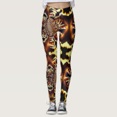 Fire Magic Custom Leggings Fractal Art (Voorkant)