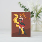 Fire Maiden Briefkaart (Staand voorkant)