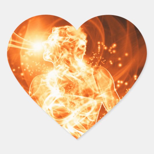 Fire man hart sticker (Voorkant)