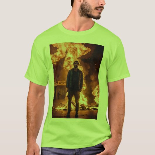 "Fire Man T-shirt: Ontsteek je stijl!" T-shirt (Voorkant)