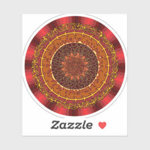 Fire Mandala Contour Sticker