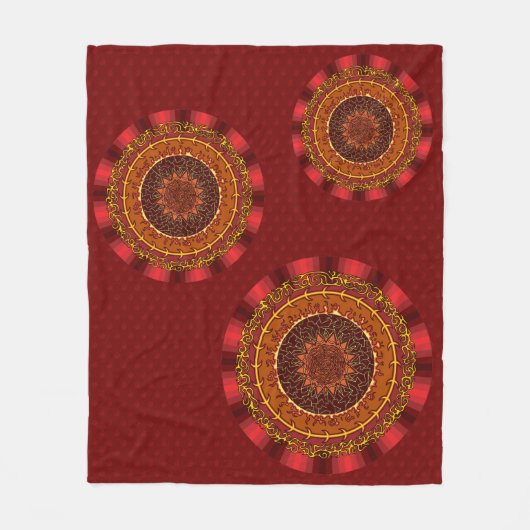 Fire Mandala Fleece Blanket (Voorkant)