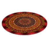 Fire Mandala Glass Cutting Board Snijplank (Hoek)