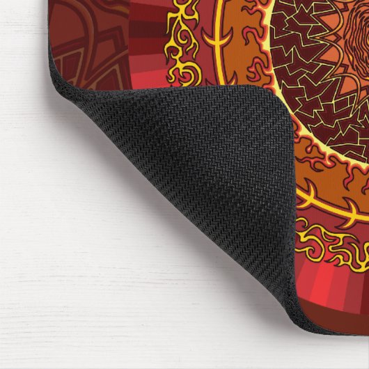 Fire Mandala Mousepad Muismat (Hoek)