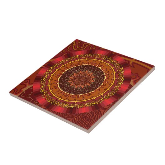 Fire Mandala Tegel Tegeltje (Zijkant)