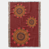 Fire Mandala Throw Blanket Deken (Voorkant Verticaal)