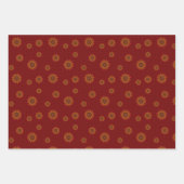 Fire Mandala Wrapping Papier Set Inpakpapier Vel (Voorkant)