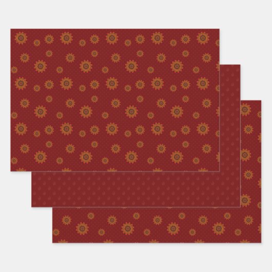 Fire Mandala Wrapping Papier Set Inpakpapier Vel (Set)