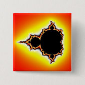 Fire Mandelbrot Fractal Vierkante Button 5,1 Cm (Voorkant)
