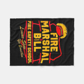 Fire Marshal Bill Safety School Funny Firefighter Fleece Deken (Voorkant (Horizontaal))