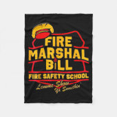 Fire Marshal Bill Safety School Funny Firefighter Fleece Deken (Voorkant)