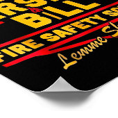 Fire Marshal Bill Safety School Funny Firefighter Poster (Hoek)