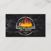 Fire Metallic Grill Pit Logo Visitekaartje (Voorkant)