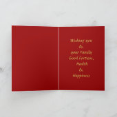 Fire Monkey aangepaste Chinese Nieuwjaar VGC Feestdagen Kaart (Binnen)