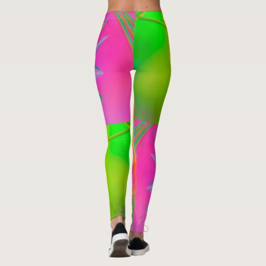 FIRE MULTI COLOR FANTASY BLOEMENONTWERP LEGGINGS (Achterkant)