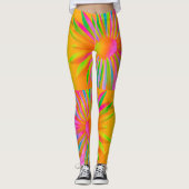 FIRE MULTI COLOR FANTASY BLOEMENONTWERP LEGGINGS (Voorkant)
