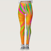FIRE MULTI COLOR FANTASY BLOEMENONTWERP LEGGINGS (Voorkant)