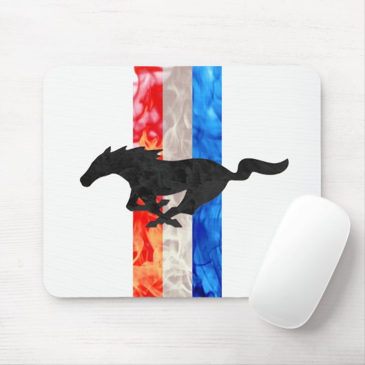 Fire Mustang Red White & Blue Muismat (Met muis)