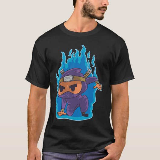Fire Ninja Stealth Disgued Ninja Spy Gift T-shirt (Voorkant)
