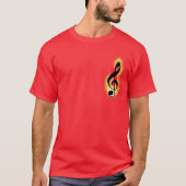 Fire Notes Cool Musical ontwerp T-shirt (Voorkant)
