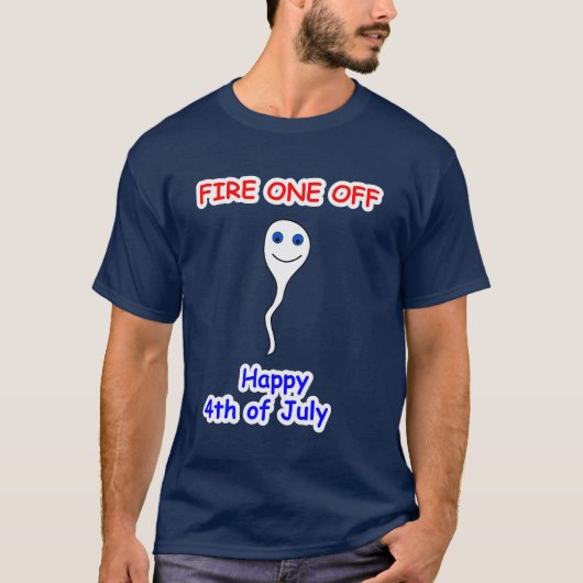 FIRE ONE OFF, HAPPY 4th of JULY T-shirt (Voorkant)
