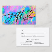 Fire Opaal Cadeaubon Visitekaartje (Voorkant / Achterkant)