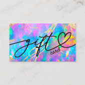 Fire Opaal Cadeaubon Visitekaartje (Voorkant)