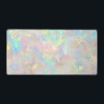 Fire Opaal Faux Chunky Glitter Bureaumat<br><div class="desc">Opal geïnspireerd design bureaumat</div>