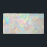 Fire Opaal Faux Chunky Glitter Bureaumat<br><div class="desc">Opal geïnspireerd design bureaumat</div>