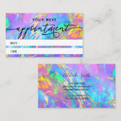 Fire Opaal Textuur Afspraakkaart Visitekaartje (Voorkant / Achterkant)