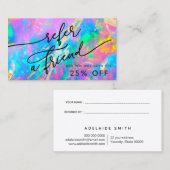 Fire Opaal Textuur Verwijzingskaart Visitekaartje (Voorkant / Achterkant)