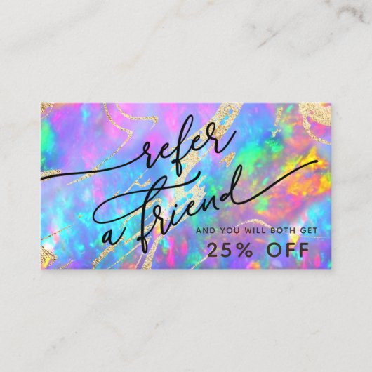 Fire Opaal Textuur Verwijzingskaart Visitekaartje (Voorkant)