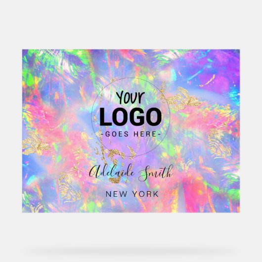 Fire opal achtergrond acryl bord (Voorkant)