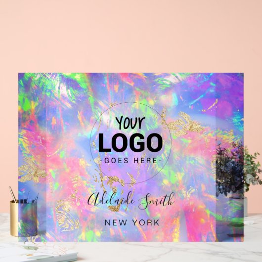 Fire opal achtergrond acryl bord (Huwelijk)