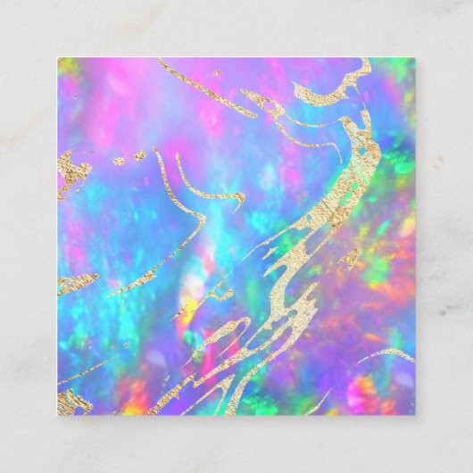 Fire Opal Dank u Kortingskaart Vierkante Visitekaartje (Achterkant)