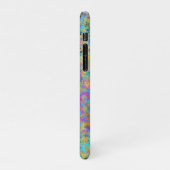 Fire Opal Gemstone Faux Gold Iridescent iPhone Hoesje (Linkerkant)