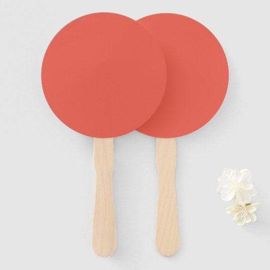 Fire Opal Hand Set of Fans – Customizable Set Handwaaier (Voorkant en achterkant)