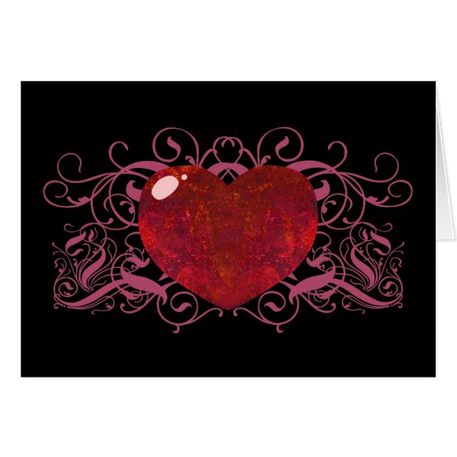 Fire Opal Heart (Voorkant Horizontaal)