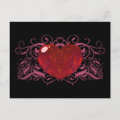 Fire Opal Heart Briefkaart (Voorkant)