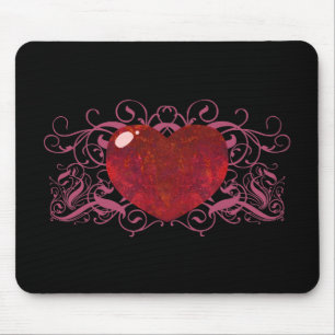 Fire Opal Heart Muismat